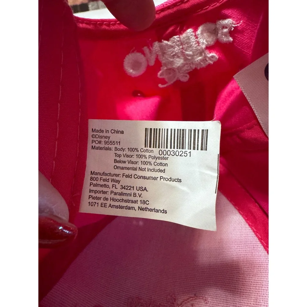 Disney Princess On Ice Hat Pink Belle Cinderella Ariel Baseball Cap Souvenir